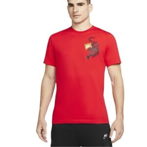 Nike Year of the TIGER YOTT Graphic T-Shirt Tee CNY LNY Red Gold Kobe Men (L)
